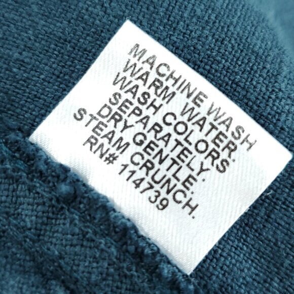 Flax Linen/Cotton Long Sleeve Open Jacket S Teal/Blue-Green - Picture 15 of 16